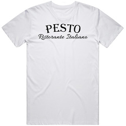 Pesto Ristorante Italiano Philadelphia Restaurant Mens Cotton Tee T Shirt