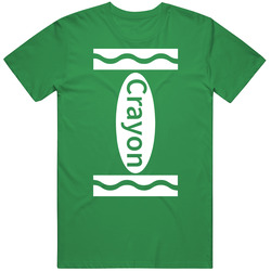 Green Crayon Funny Halloween Costume Mens Cotton Tee T Shirt