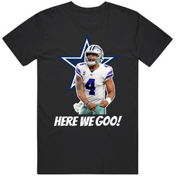 Dak Prescott Here We Goo Mens Cotton Tee T Shirt