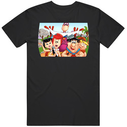 Fred Flintstone Wilma Barney Rubble Mens Cotton Tee T Shirt