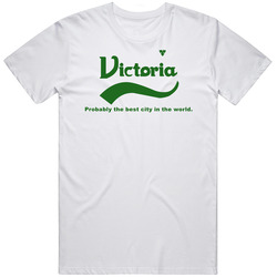 Victoria Probably The Best City In The World Carlsberg Beer Slogan Mens Cotton Tee T Shirt