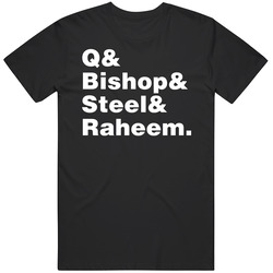 Q Bishop Steel Raheem Juice Character Names 1992 Crime Drama Movie Mens Cotton Tee T Shirt