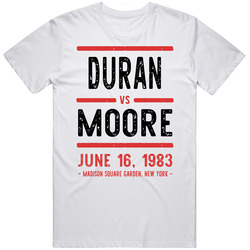 Duran Vs Moore June 16 1983 Madison Square Garden New York Boxing Mens Cotton Tee T Shirt
