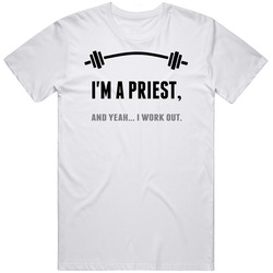Priest Funny Workout Personalized Cool Mens Cotton Tee T Shirt