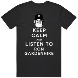 Keep Calm And Listen To Ron Gardenhire Detroit Baseball Mens Cotton Tee T Shirt