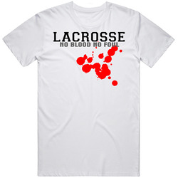 Lacrosse No Blood No Foul Mens Cotton Tee T Shirt