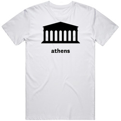 Athens Greece World Class Cities Landmarks Mens Cotton Tee T Shirt