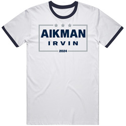 Troy Aikman Michael Irvin For President 2024 Dallas Football Mens Cotton Tee T Shirt