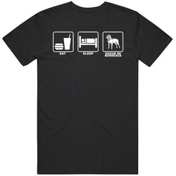 Dogue De Bordeaux Custom Dog Breed Eat Sleep Mens Cotton Tee T Shirt