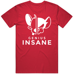 Genius Insane Pinky And The Brain Tv Cartoon Fan Mens Cotton Tee T Shirt