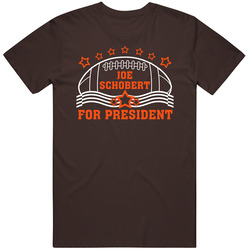 Joe Schobert For President Defense Cleveland Football Fan Mens Cotton Tee T Shirt