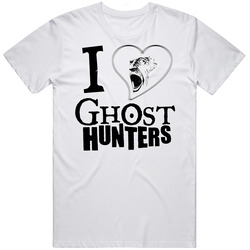 I Love Heart Ghost Hunters Mens Cotton Tee T Shirt