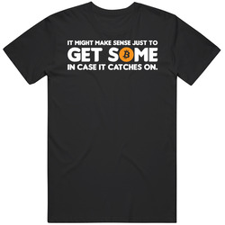 Get Some Just In Case Bitcoin Mens Cotton Tee T Shirt