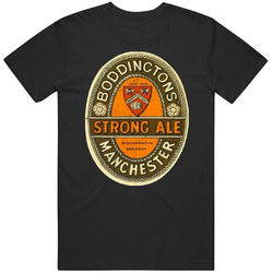 Boddingtons Strong Ale Manchester Vintage Beer Label Mens Cotton Tee T Shirt