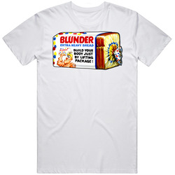 Wacky Packages Blunder Bread Wonder Retro Funny Mens Cotton Tee T Shirt