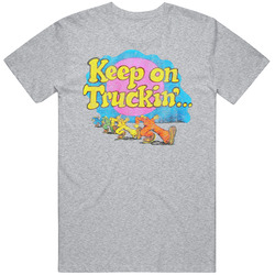 Keep On Truckin Retro Grunge Mens Cotton Tee T Shirt