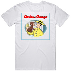 Curious George Children's Book Mens Cotton Tee T Shirt