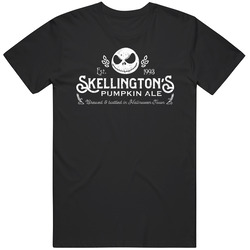 Jack Skellington's Pumpkin Ale Nightmare Before Christmas Beer Parody Mens Cotton Tee T Shirt