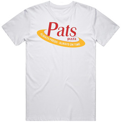 Pat's Pizza Restaurant Foodie Tour Brand Logo Fan Mens Cotton Tee T Shirt