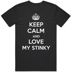 Keep Calm Love My Stinky Mens Cotton Tee T Shirt