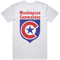 Washington Commandos Arena Football Retro Look Mens Cotton Tee T Shirt