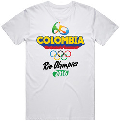 Colombia Rio 2016 Summer Olympic Games Sports Fan Mens Cotton Tee T Shirt