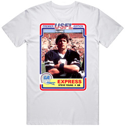 Steve Young Usfl Express Mens Cotton Tee T Shirt