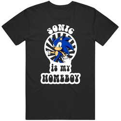 Sonic The Hedgehog Is My Homeboy Popular Video Game Character Fan Mens Cotton Tee T Shirt