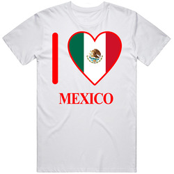 I Love Mexico Olympics Country Mens Cotton Tee T Shirt
