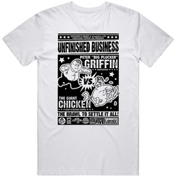 Family Guy Peter vs Giant Chicken JOE Mens Cotton Tee T Shirt
