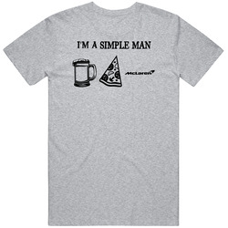 Mclaren Simple Man Beer Pizza Car Logo Driving Fan Mens Cotton Tee T Shirt