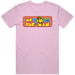 Ms. Pac-man, T-shirt, Classic, Arcade, Video Game,  Gaming, Retro, Eighties, 80's Mens Cotton Tee T Shirt