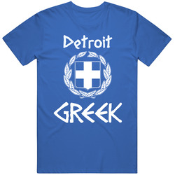 Detroit Greek Custom Mens Cotton Tee T Shirt