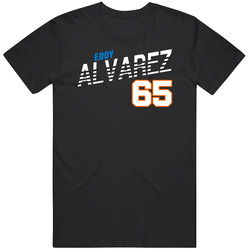 Eddy Alvarez 65 Favorite Player Miami Baseball Fan Mens Cotton Tee T Shirt