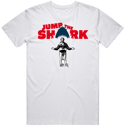 Fonzie Happy Days Jump The Shark Retro Tv Mens Cotton Tee T Shirt
