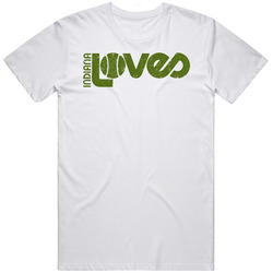 Indiana Loves World Team Tennis League Retro Team Logo Mens Cotton Tee T Shirt