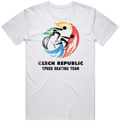 Czech Republic Speed Skating Team 2014 Olympic Sochi Mens Cotton Tee T Shirt