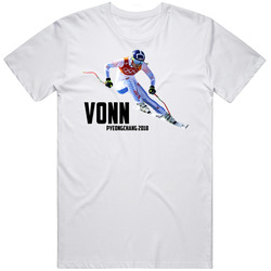 Lindsey Vonn Usa United States Alpine Skiing 2018 Olympic Athlete Fan Mens Cotton Tee T Shirt