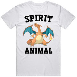 Charizard Is My Spirit Animal Mens Cotton Tee T Shirt