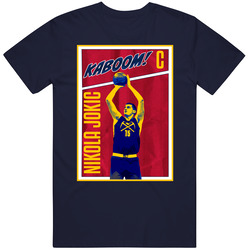 Nikola Jokic Denver Basketball Trading Card Mens Cotton Tee T Shirt