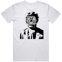 They Live Stencil Art Mens Cotton Tee T Shirt