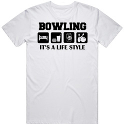 Funny Bowling Its A Lifestyle Mens Cotton Tee T Shirt