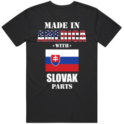 Made In America With Slovak Parts Patriotic Nationality Mens Cotton Tee T Shirt