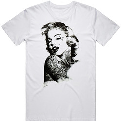 Marilyn Tattoo La Legend Die Young Hollywood Retro Mens Cotton Tee T Shirt
