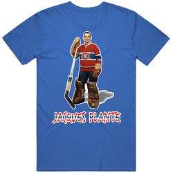 Jacques Plante Hockey Player Legend Mens Cotton Tee T Shirt