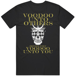 Voodoo Unto Others Funny Halloween Skull Mens Cotton Tee T Shirt