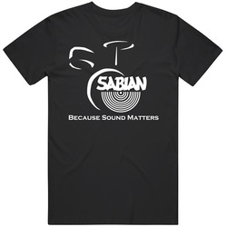 Tee Sabian Because Sound Matters Cymbal Drums Snare Maple Music T-shirt Size S - 6xl Mens Cotton Tee T Shirt