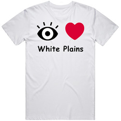 White Plains I Love White Plains Custom Mens Cotton Tee T Shirt