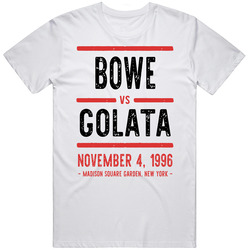 Bowe Vs Golata November 4 1996 Madison Square Garden New York Boxing Mens Cotton Tee T Shirt