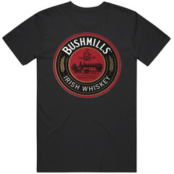 Bushmills 1608  Irish Whiskey Cool Logo Alcohol Drinking Mens Cotton Tee T Shirt